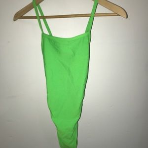 Neon green Scotty Jolyn onesie
